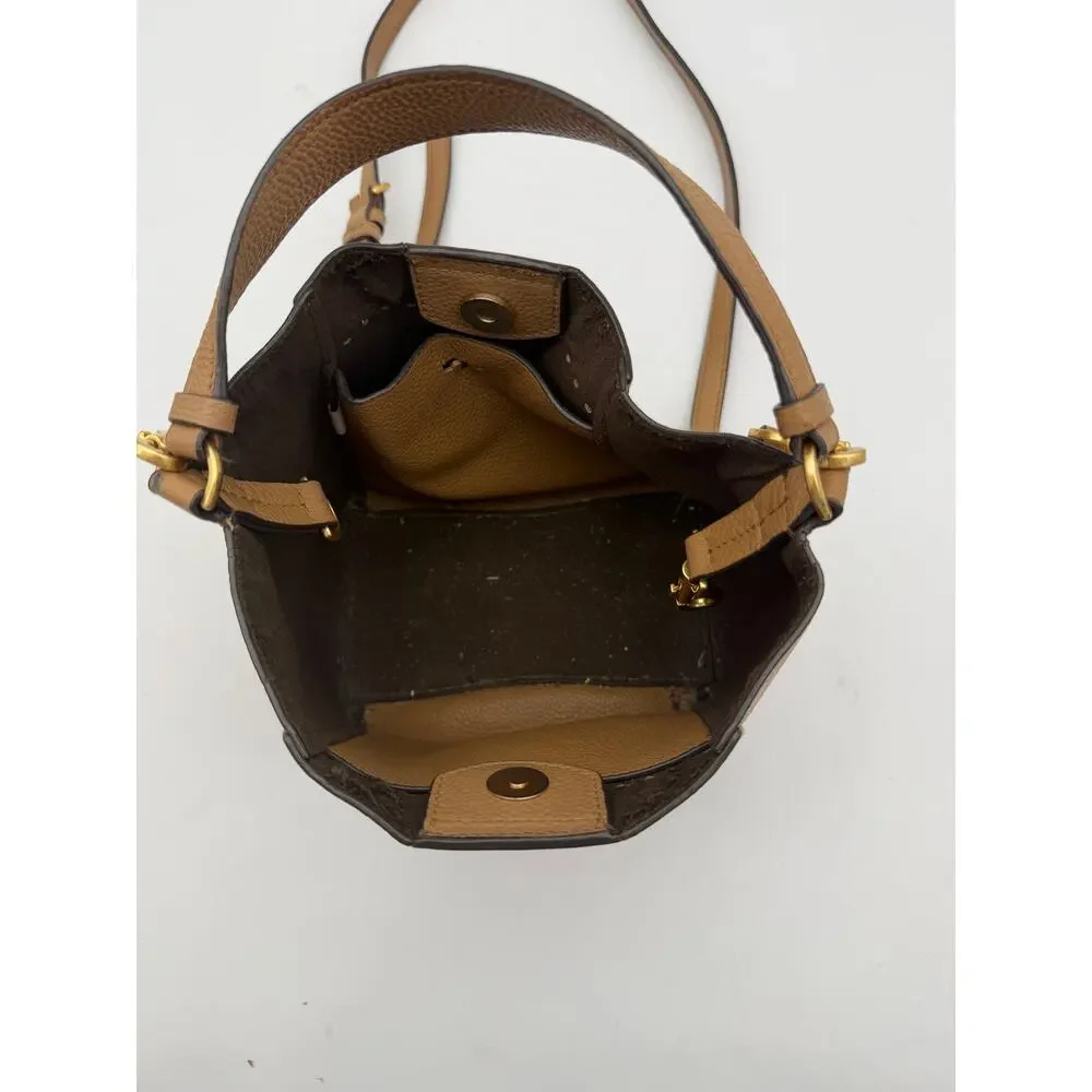 Tory Burch Women’s Leather Bucket Bag Shoulder Purse Designer Handbag
